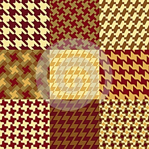 Nine Houndstooth Patterns