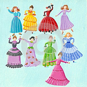 Nine ladies dancing