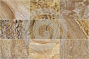 Nine Natural Limestone Background