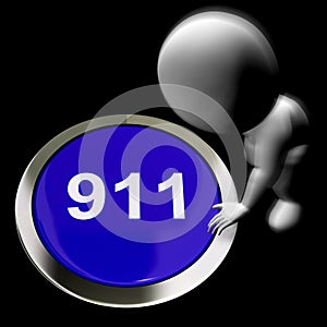 Nine One One Pressed Shows 911 Emergency Or Crisis