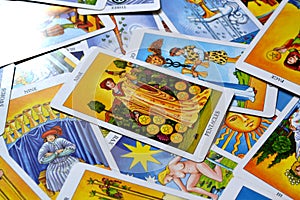 Nine of Pentacles Tarot Card Success Prosperity Wealth Financial Stability photo