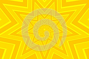 Nine pointed star yellow abstract vector background