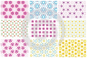 Nine repeated patterns