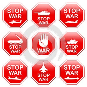 Nine signs stop war. photo