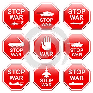 Nine signs stop war.
