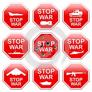 Nine signs stop war.