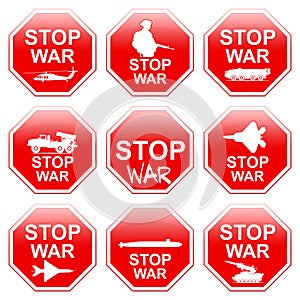 Nine signs stop war.