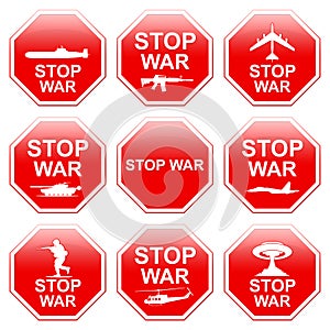 Nine signs stop war.