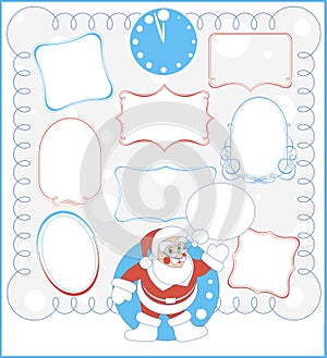 Nine simple frames and Santa Claus