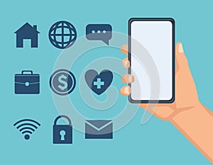 nine smart city icons