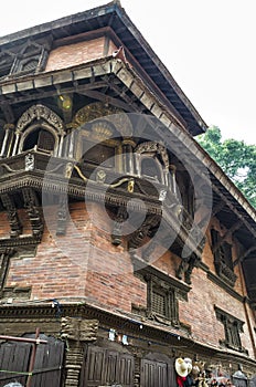 Nine storey Basantapur Tower in Nasal Chowk Courtyard, Kathamandu, Nepal