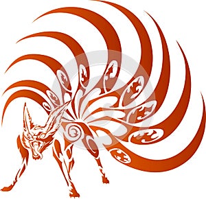 Nine-Tailed fox illustration