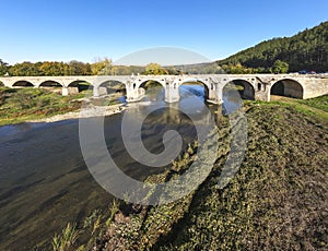 Nineteenth-century bridge over the Yantra River in Byala, Bulgaria