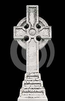 Nineteenth century Celtic cross gravestone photo
