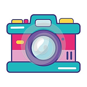 nineties pop art style camera