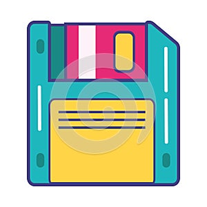 nineties pop art style floppy