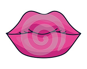 nineties pop art style mouth