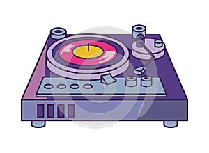 nineties pop art style music console