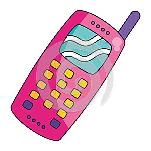 nineties pop art style phone