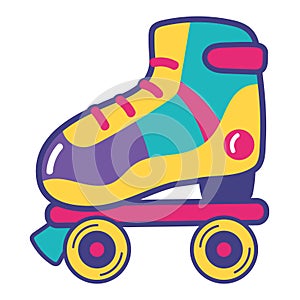 nineties pop art style skate