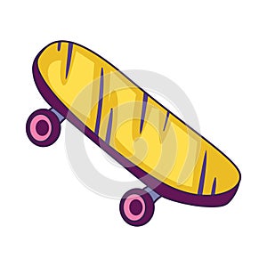 nineties pop art style skateboard