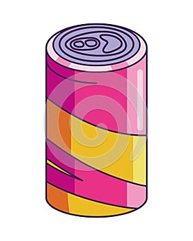 nineties pop art style soda can