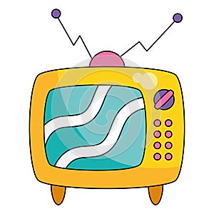 nineties pop art style tv