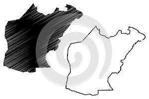Nineveh Governorate map vector photo