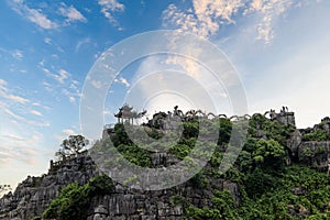 Ninh Binh landscpae in Vietnam. Mua Cave area scenery