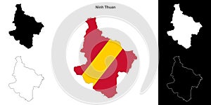 Ninh Thuan outline map