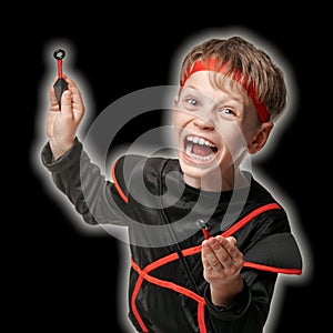 Ninja boy in aureole photo