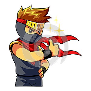 Ninja Boy Gives Thumb Up