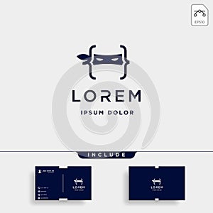 ninja code logo design vector programmer symbol