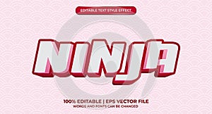 Ninja editable text effect