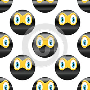 Ninja emoticon pattern