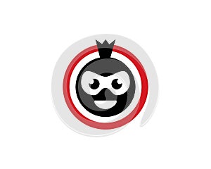 Ninja Face logo vector