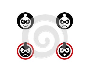 Ninja Face logo vector
