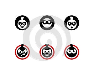 Ninja Face logo vector