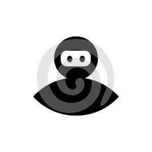 Ninja icon vector flat illustration. eps 10