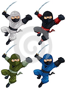 Ninja Jumping and Brandishing Sword Collection