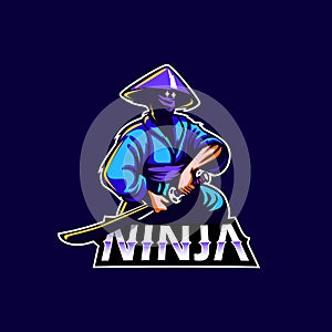Ninja mascot logo icon vector design  Ninja logo design