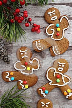 Ninja-shaped gingerbread cookies