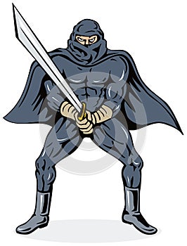 Ninja villain with sword