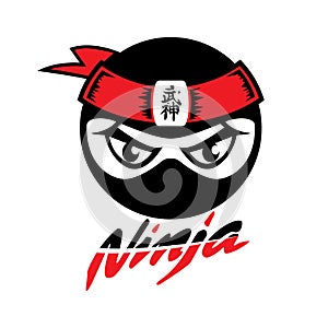 Ninja warrior logo vector design template basic RGB