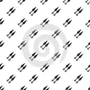 Ninja weapon kunai pattern vector