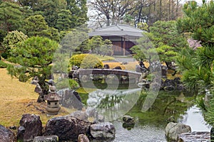 Ninomaru Garden in Nijo Castle in Kyoto, Japan