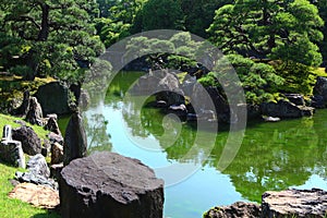 The Ninomaru Garden in Nijo-jo Castle,Kyoto Japan