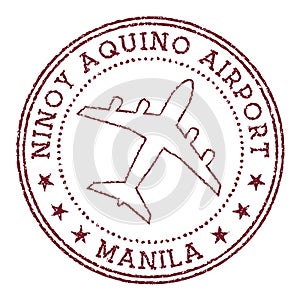 Ninoy Aquino Airport Manila stamp.