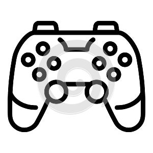 Nintendo joystick icon, outline style