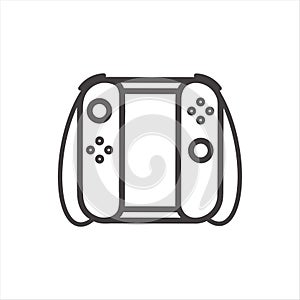 Nintendo switch icon. Game symbol, logo illustration. Editable stroke. Pixel perfect vector graphics